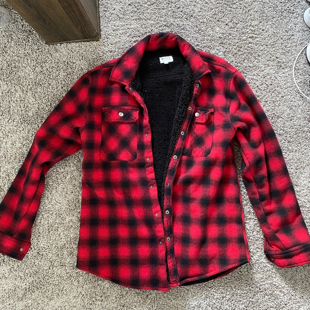 Red coat for winter
